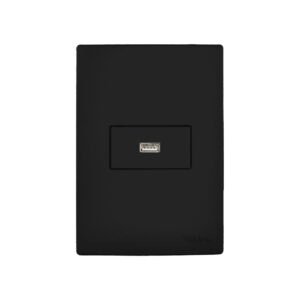 CONJUNTO RADIAL OURO PRETO FOSCO COM PLACA TOMADA USB