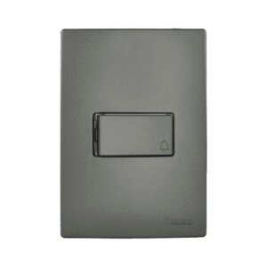 CONJUNTO RADIAL OURO GRAFITE COM PLACA 1 INTERRUPTOR CAMPAINHA