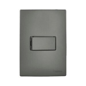 CONJUNTO RADIAL OURO GRAFITE COM PLACA 1 INTERRUPTOR BIPOLAR SIMPLES 20A