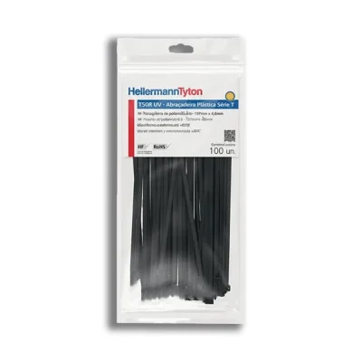 13267 - ABRACADEIRA HELLERMANN T 50R COM 100 PRETO 4,6 X 197
