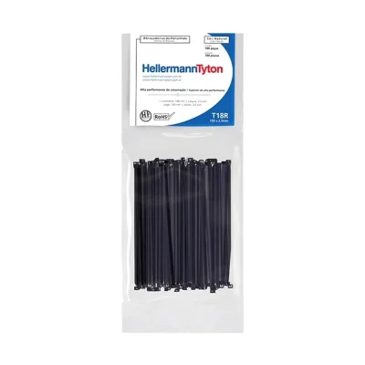 27989 - ABRACADEIRA HELLERMANN T 18R COM 100 PRETO 2,5 X 100