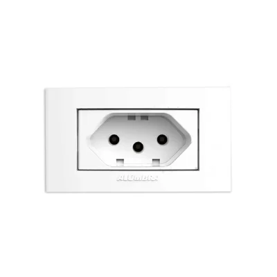 39840 - CONJUNTO ALUMBRA MOVEL PRO BRANCA 1 TOMADA 10A