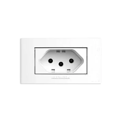 39841 - CONJUNTO ALUMBRA MOVEL PRO BRANCA 1 TOMADA 20A