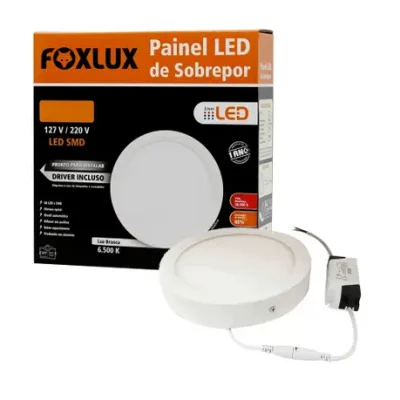 Foxlux painel sobrepor redondo